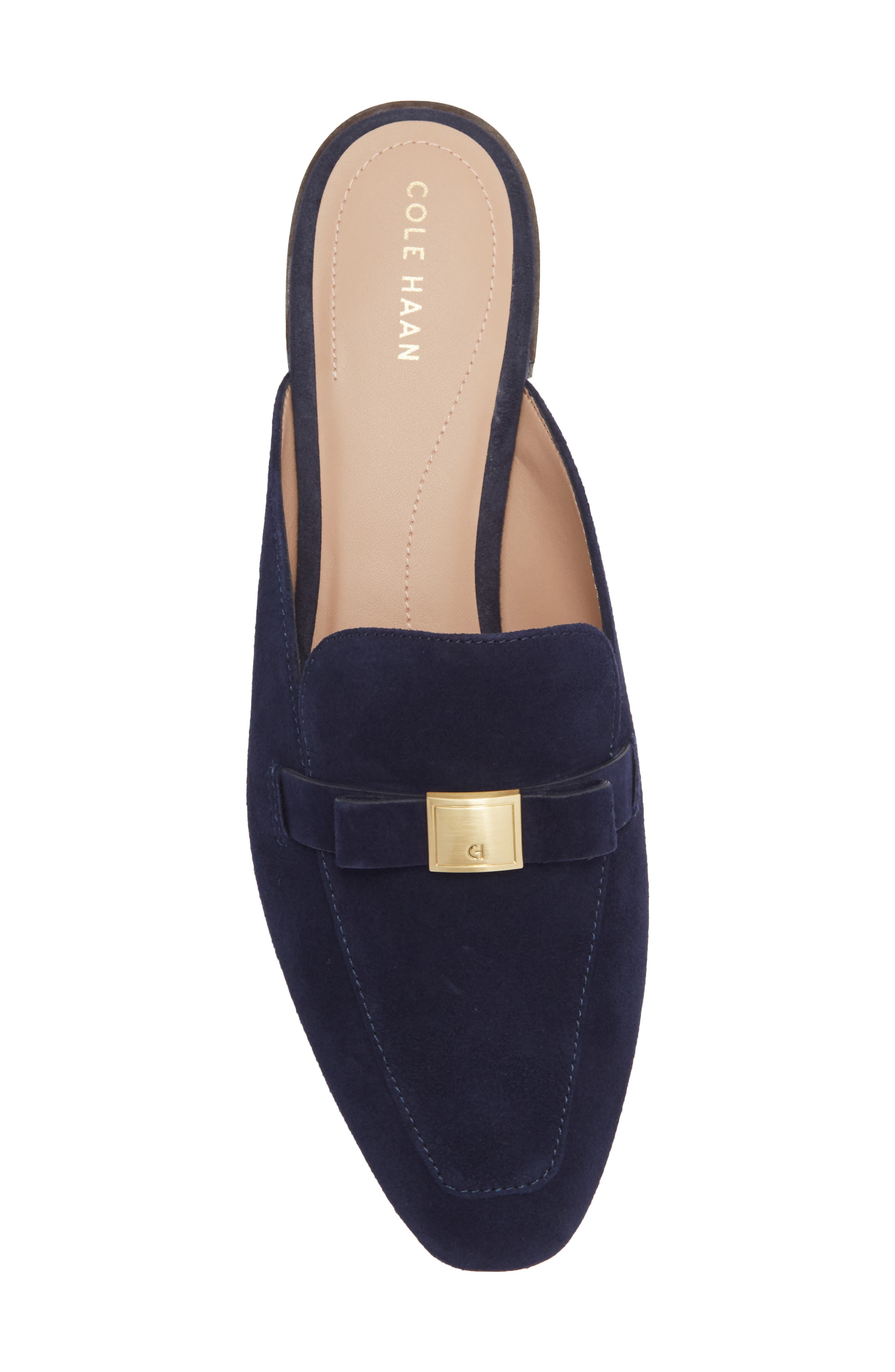 Pasha Bow Mule, Alternate, color, MIDNIGHT MOON SUEDE