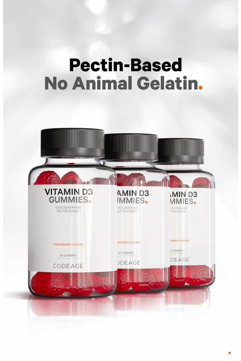 Vitamin D3 Gummies - Vitamin D 5000 IU Supplement, Alternate, color, White