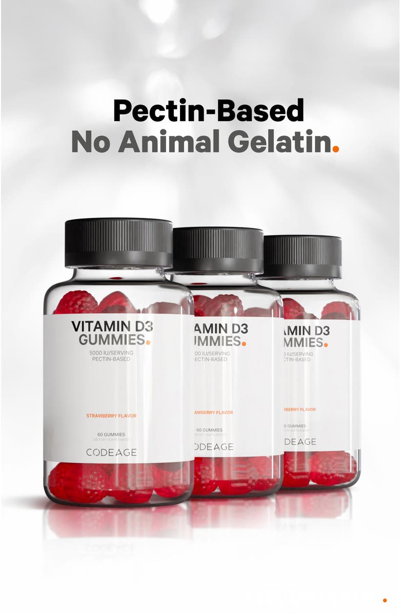 Codeage Vitamin D3 Gummies - Vitamin D 5000 IU Supplement, Alternate, color, White