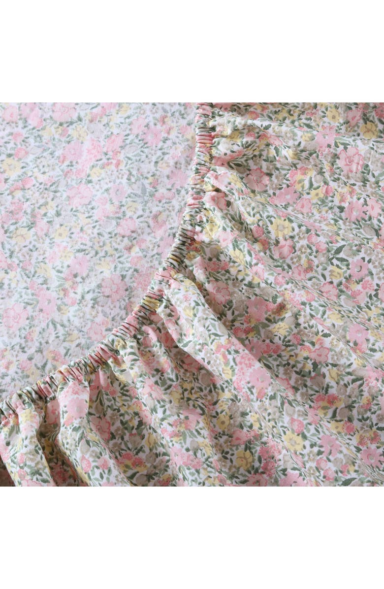 Laura Ashley Loveston Cotton Sheet Set, Alternate, color, Pink/ Green