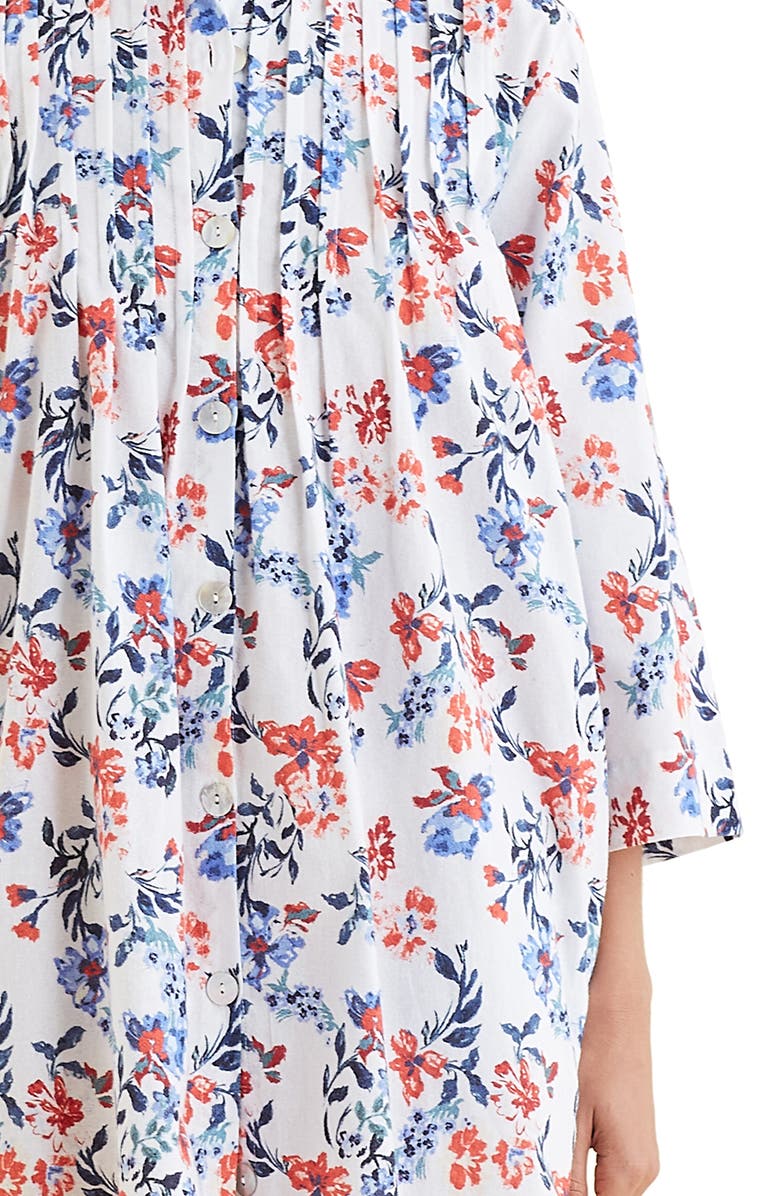 Papinelle Harper Pleated Cosy Organic Cotton Nightgown, Alternate, color,