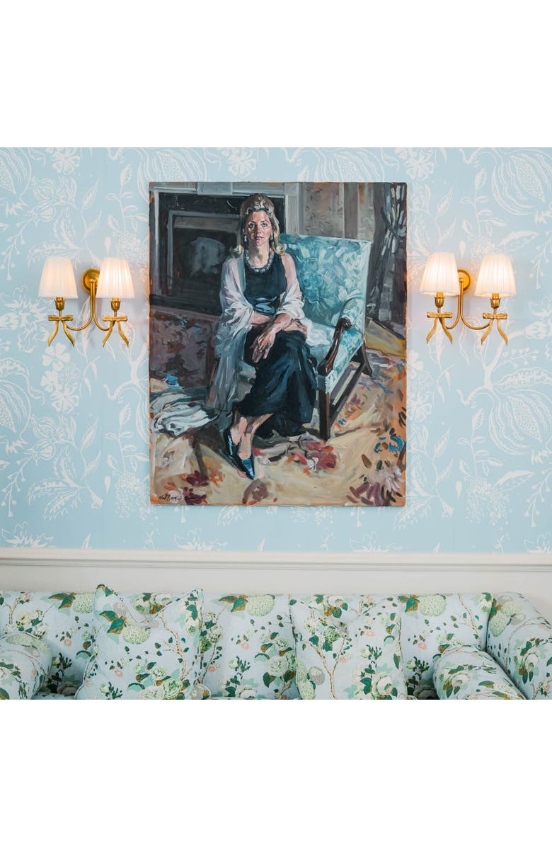 Mrs. Alice Marilyn Bow Rechargeable Double Wall Light, Alternate, color, Brass