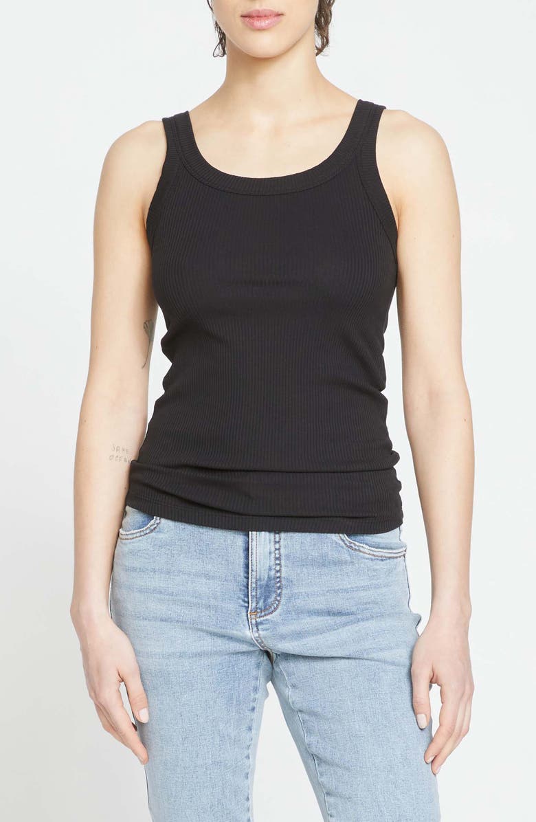 Universal Standard Roitfeld Rib Tank, Main, color, Black