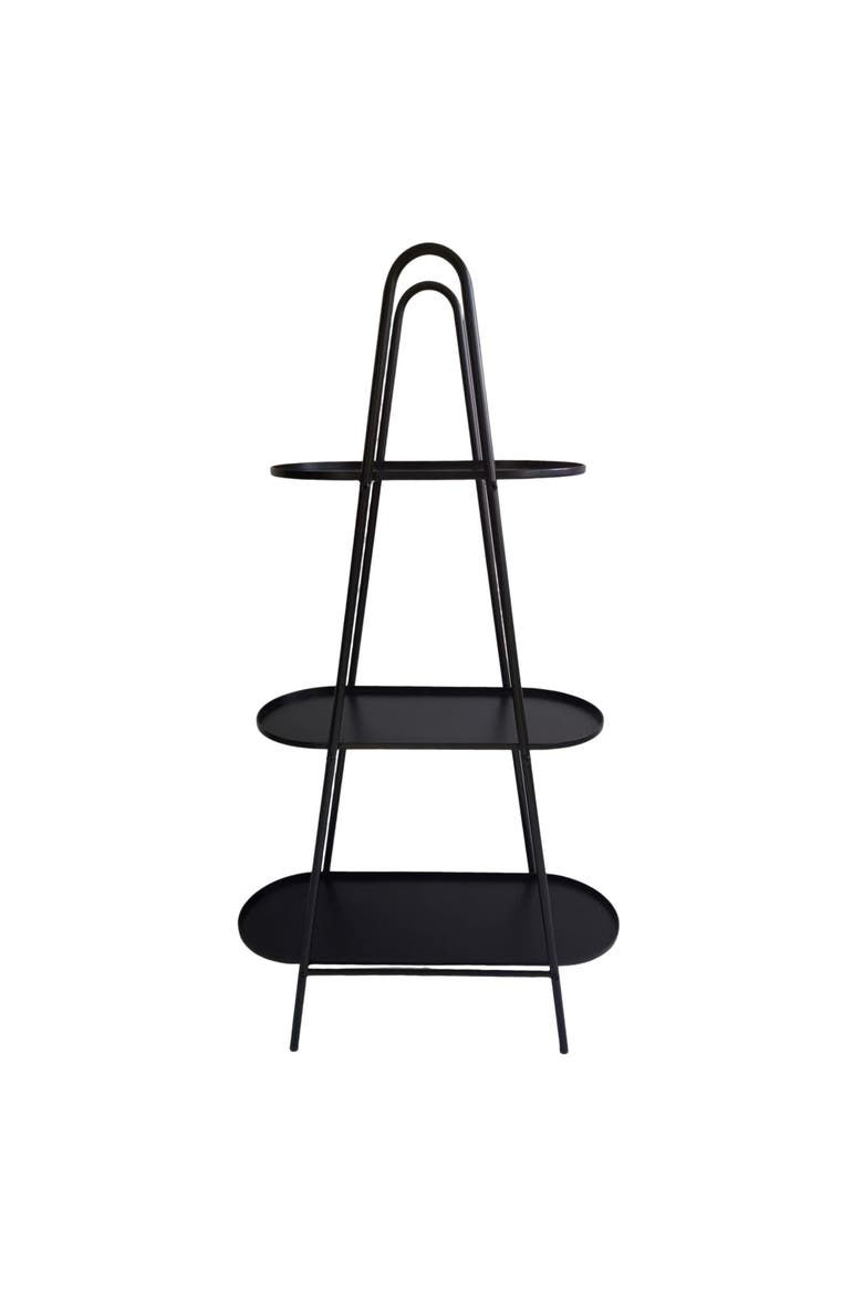 3-Tier Plant Shelf, Main, color, Black