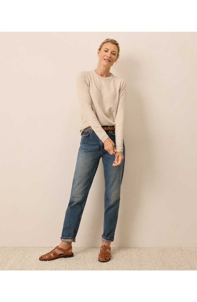 Pact Organic Cotton Classic Fine Knit Crew Sweater, Alternate, color, Sandshell Heather