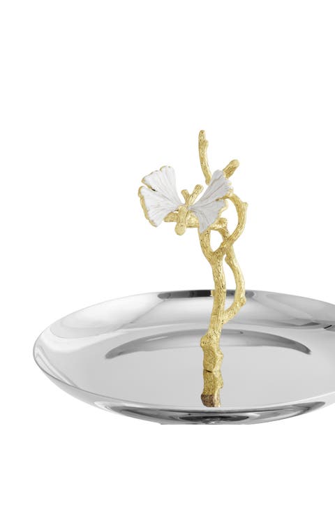 Butterfly Ginkgo Two-Tier Etagere