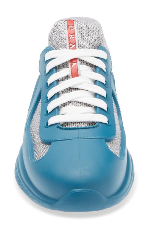 Prada America's Cup Low Top Sneaker In Blue