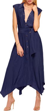 Ramy Brook Ivy Sleeveless Asymmetric Hem Shirtdress