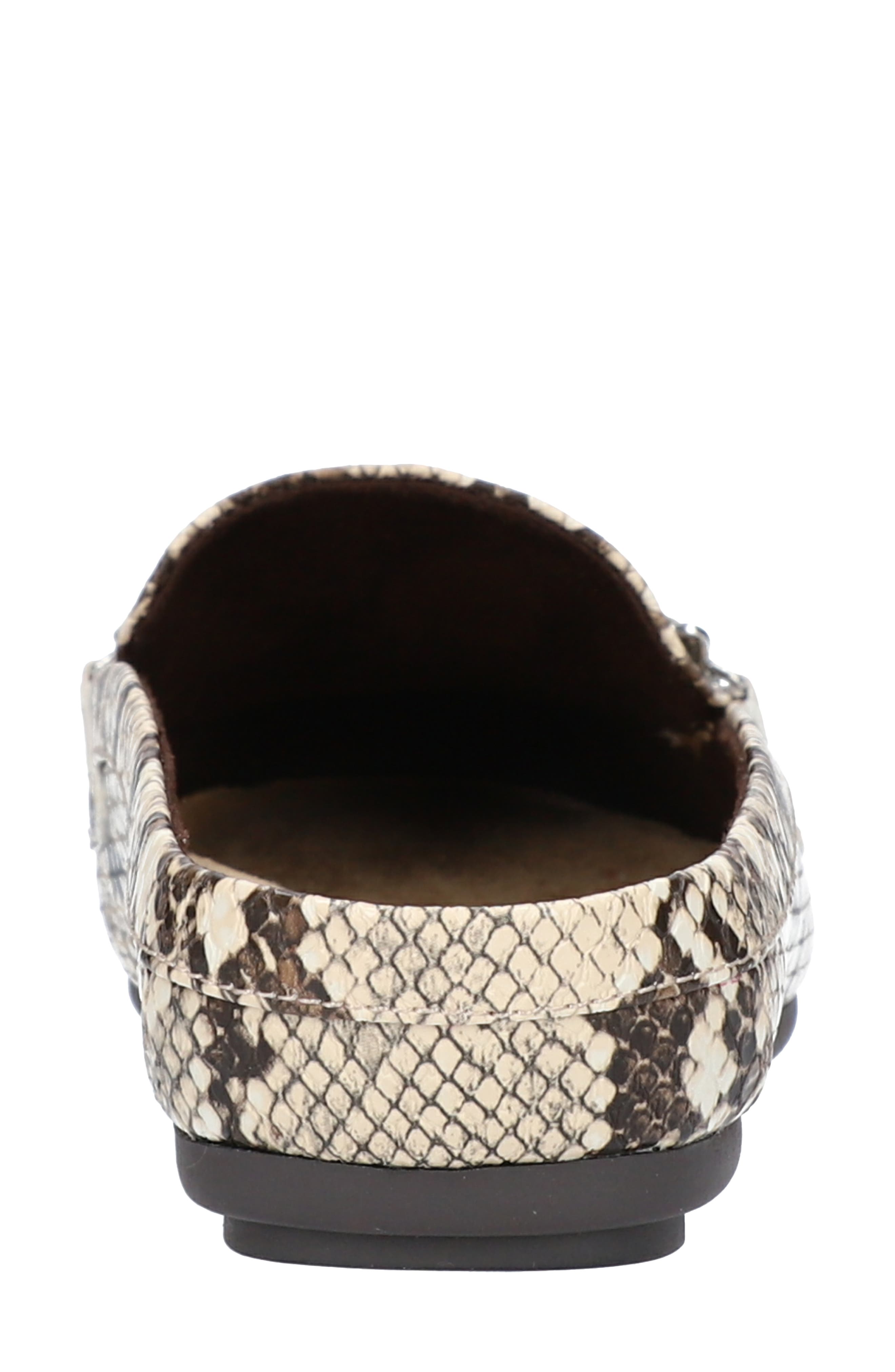 Lucinda Mule, Alternate, color, TAUPE SNAKE PRINT FAUX LEATHER