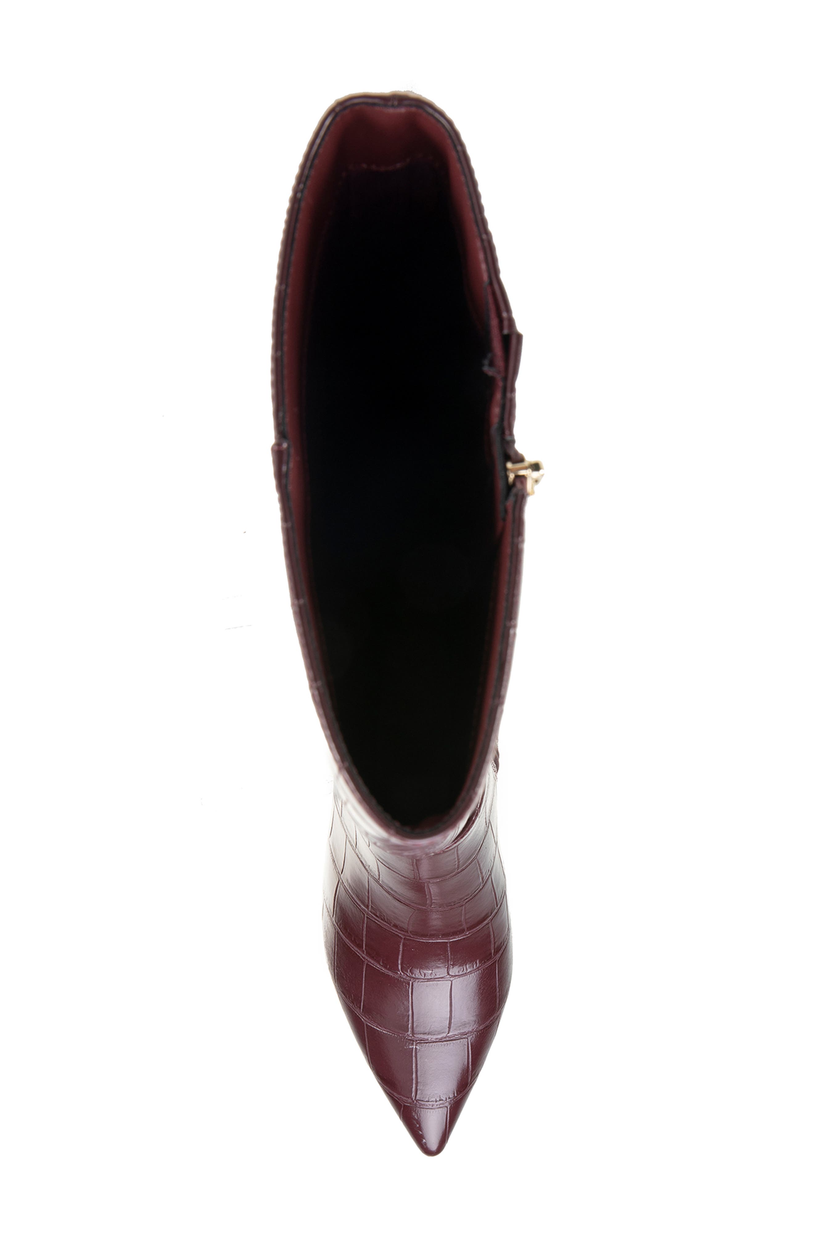 Kyla Croc Embossed Faux Leather Tall Boot, Alternate, color, FIG CROC PU
