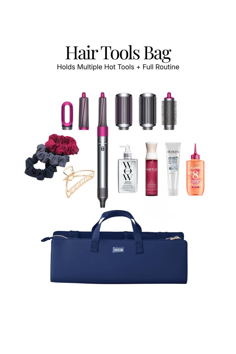 Hair Tools Bag, Alternate, color, BLACK/ PINK