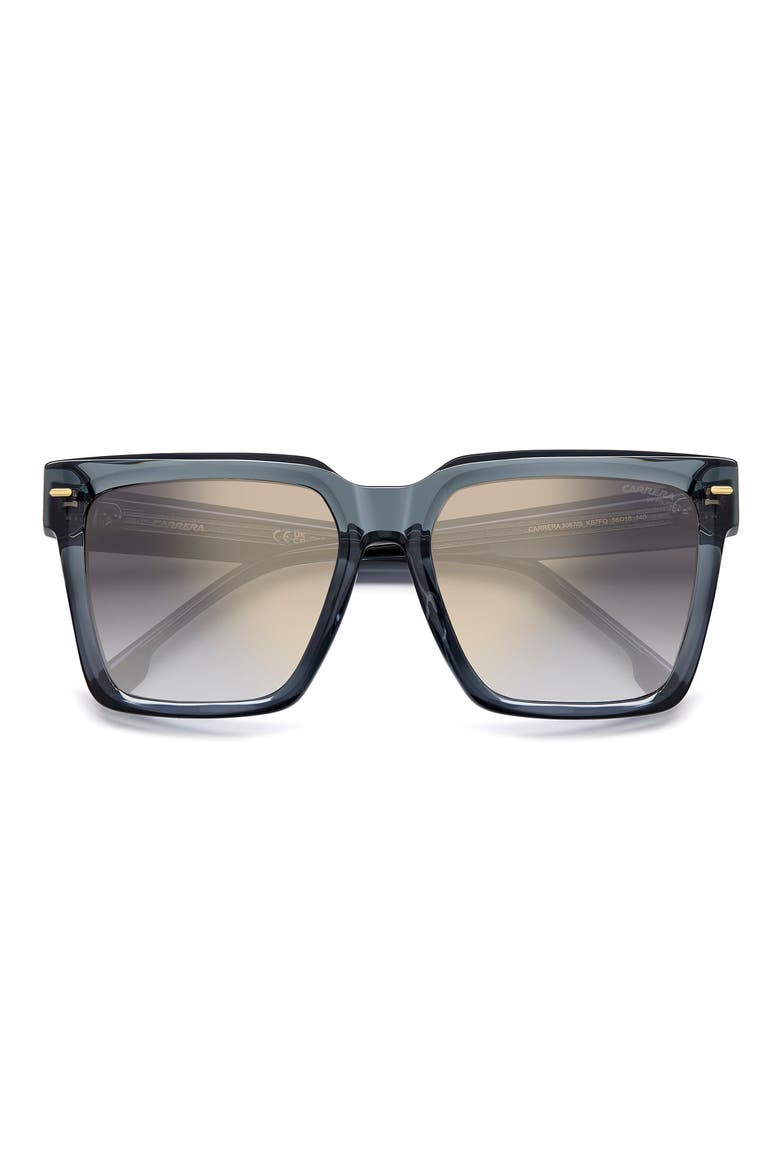 56mm Gradient Square Sunglasses, Main, color, GREY/ GREY