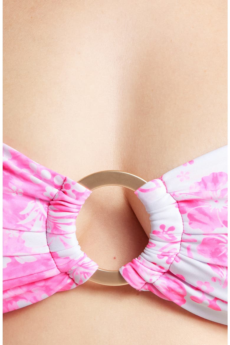Strapless Bandeau Bikini Top, Alternate, color, ISLAND BLUSH