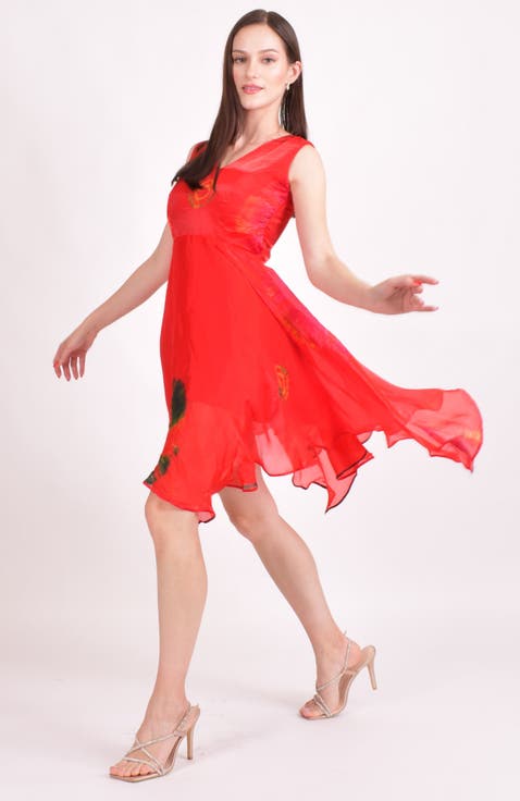 Kleo Hand Tie Dye High Low Dress