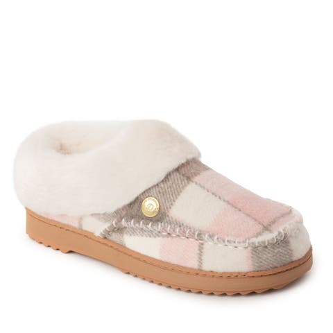 Nyla Plaid Moccasin Toe Clog Slippers