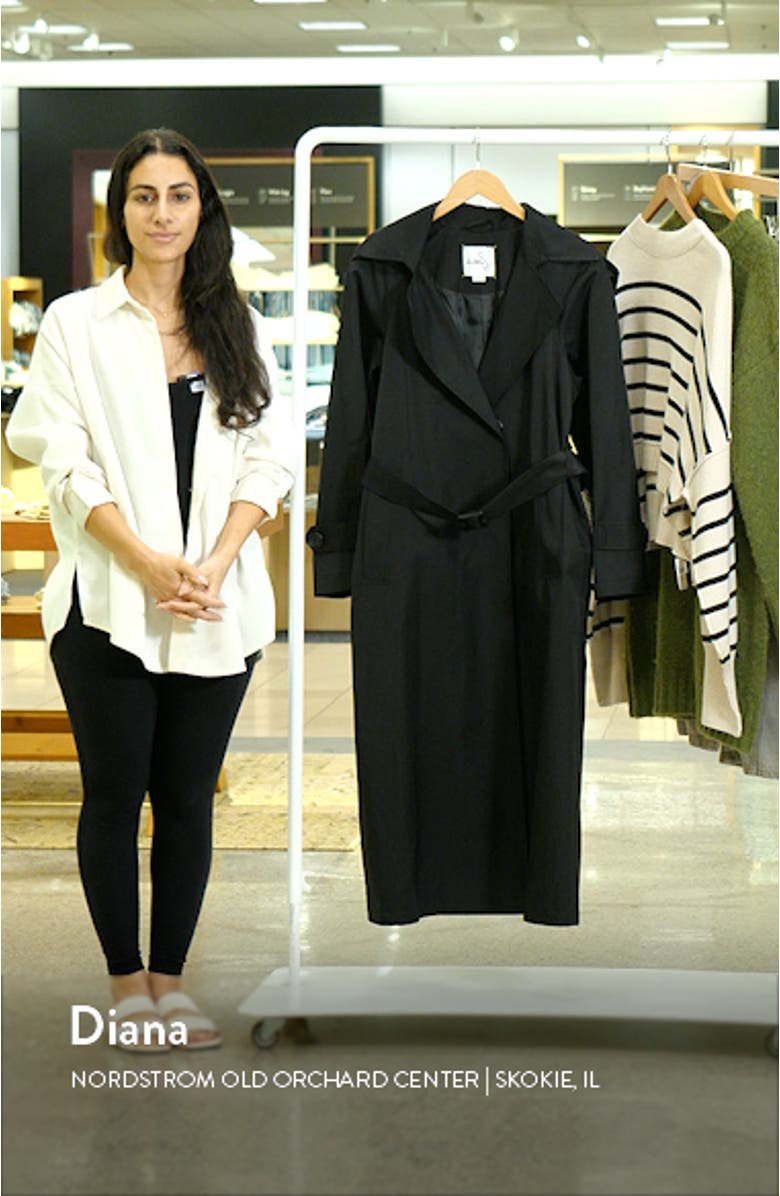 Cotton Blend Trench Coat with Removable Hood, sales video thumbnail