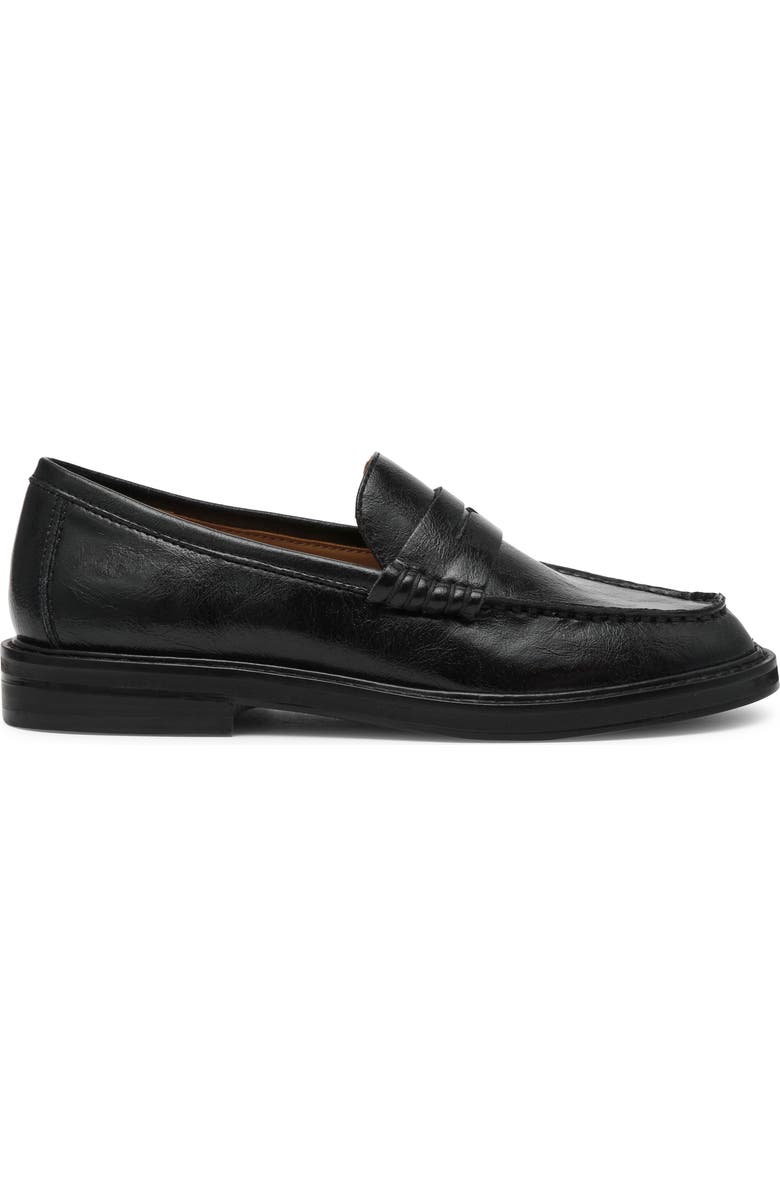 Steve Madden Madison Penny Loafer, Alternate, color, Black Leather