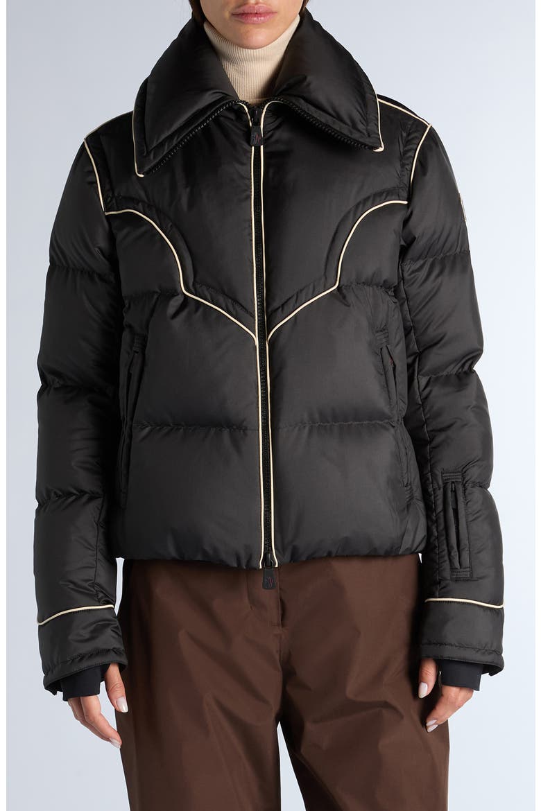 Blainville Down Puffer Bomber Jacket, Main, color, BLACK
