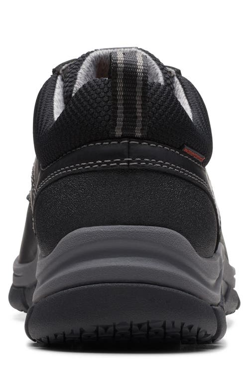 Clarks Men's Collection Walpath Leather Low Top Lace Up Sneaker In Black