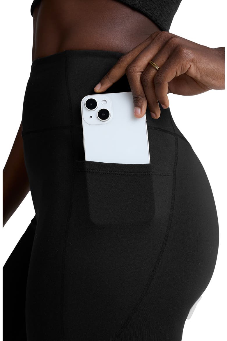Allure Zip Pocket Leggings, Alternate, color, BLACK