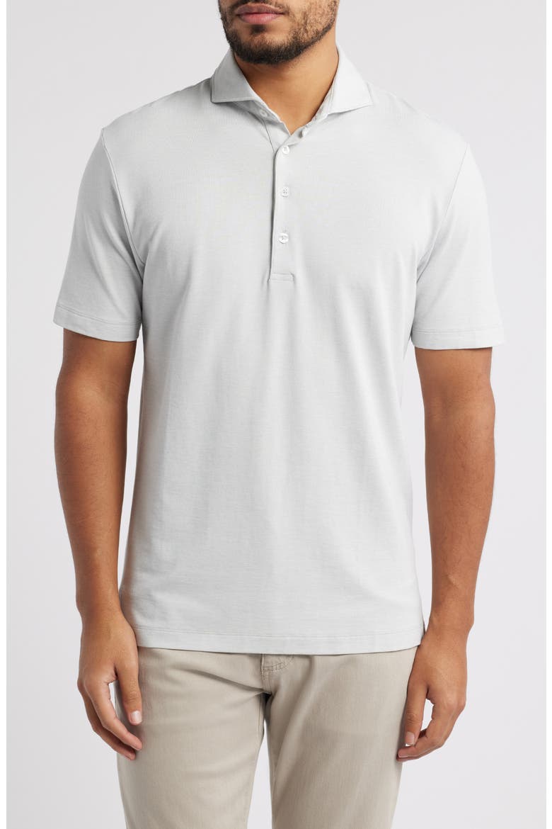 Idris Top Shelf Heathered Polo, Main, color, LIGHT GRAY