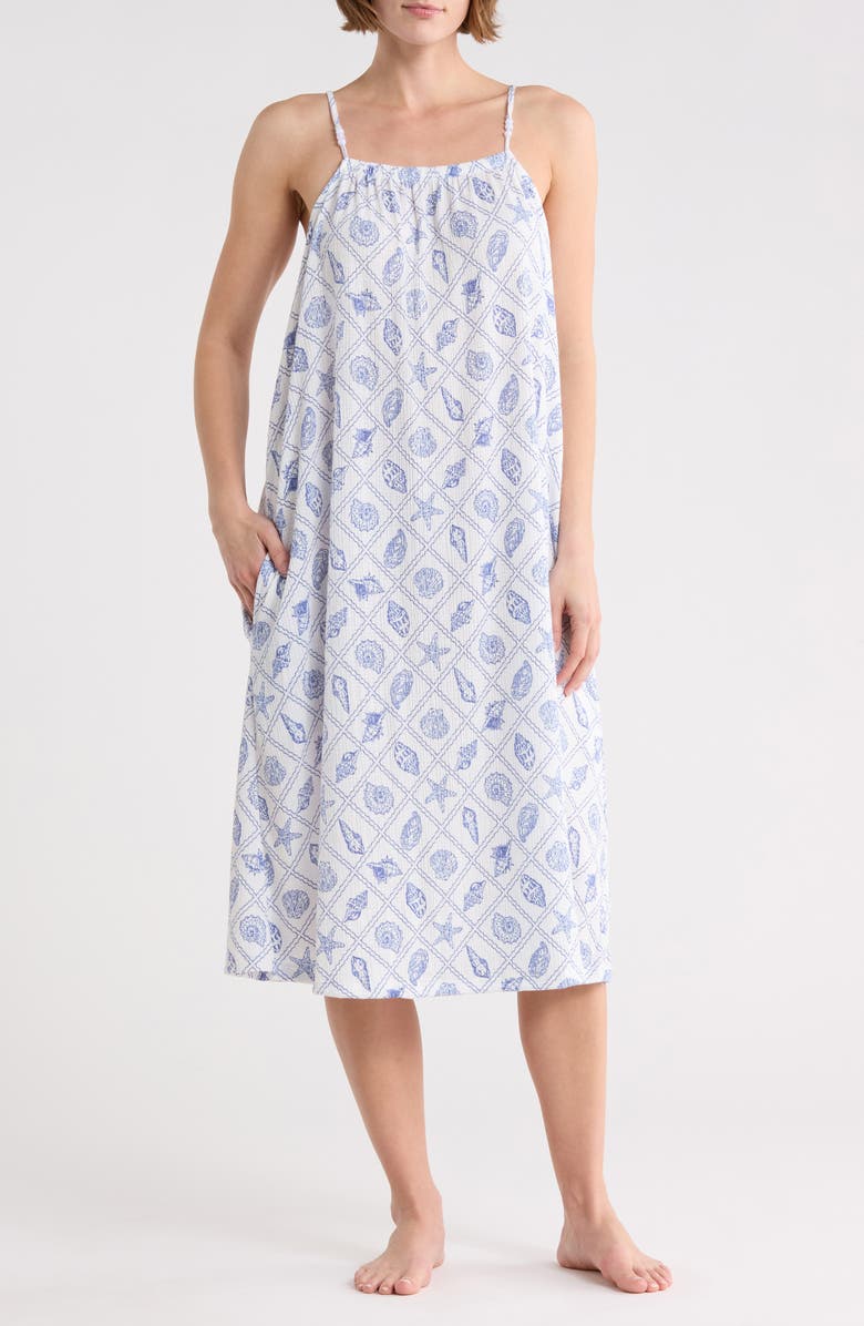 JACLYN Midi Chemise, Main, color, Athena Shell Lattice White