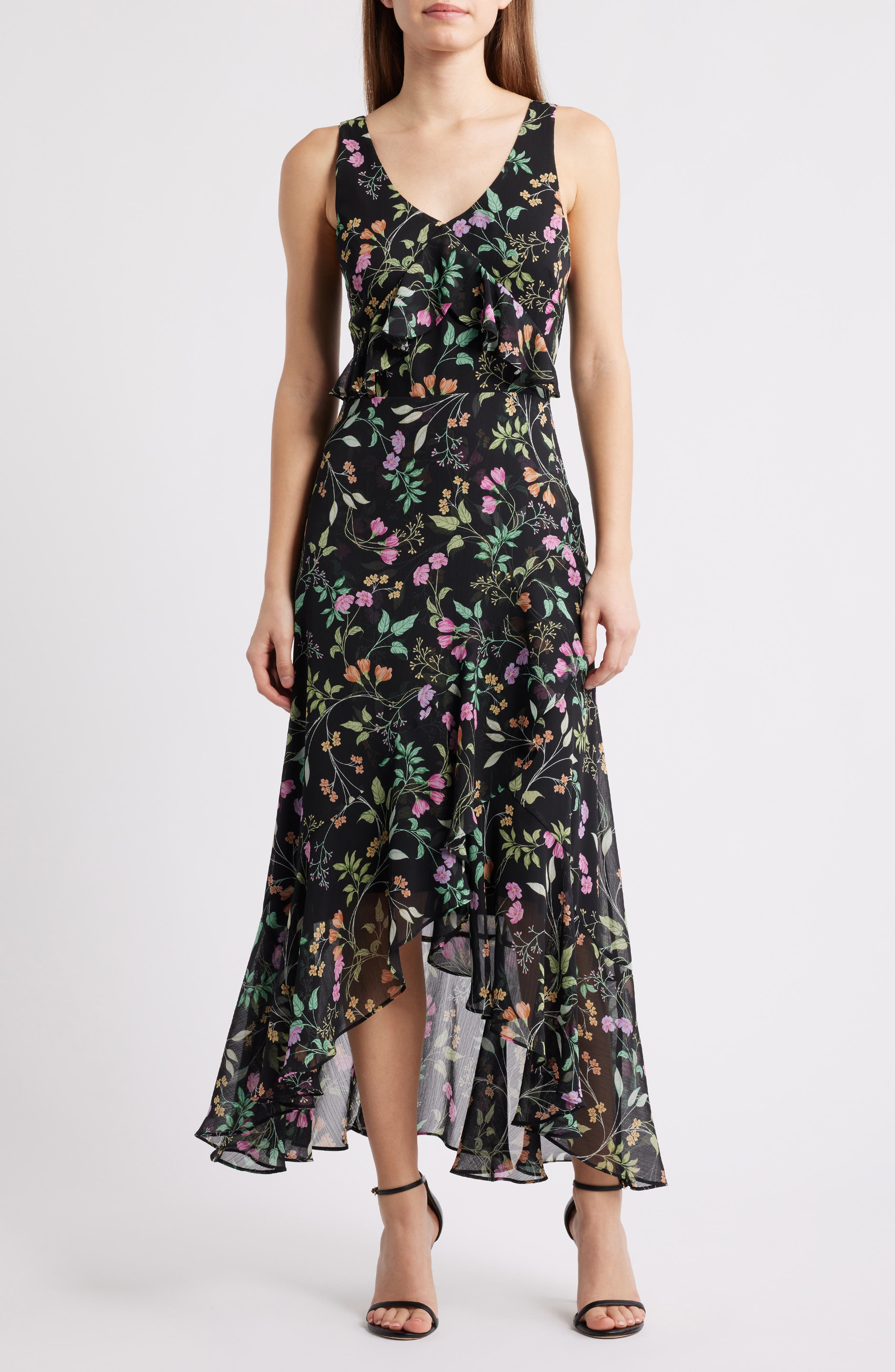 Sam Edelman Ruffle Sleeveless Maxi Dress