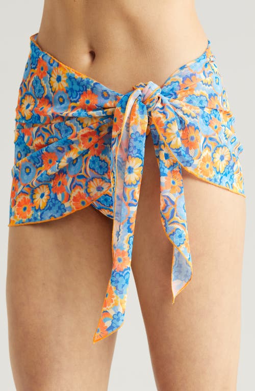 Kulani Kinis Floral Sheer Mesh Cover-up Sarong