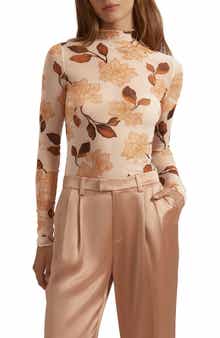 Favorite Daughter The Sheer Fantasy Mock Neck Top