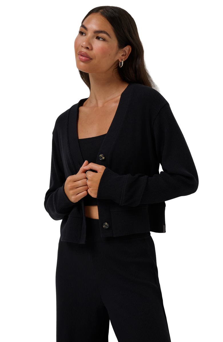 TravisMathew Evening Retreat Rib Crop Tank, Alternate, color, Black