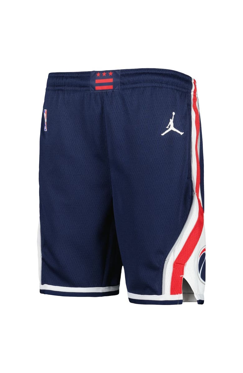 Jordan Brand Youth Jordan Brand Navy Washington Wizards Statement Edition Swingman Performance Shorts, Alternate, color, Navy