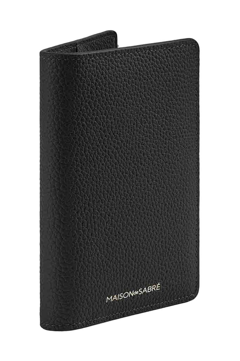 Leather Passport Holder, Alternate, color, Black Caviar