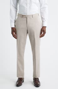 Jack Victor Piero Flat Front Stretch Cotton & Wool Dress Pants