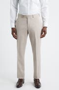 Jack Victor Piero Flat Front Stretch Cotton & Wool Dress Pants