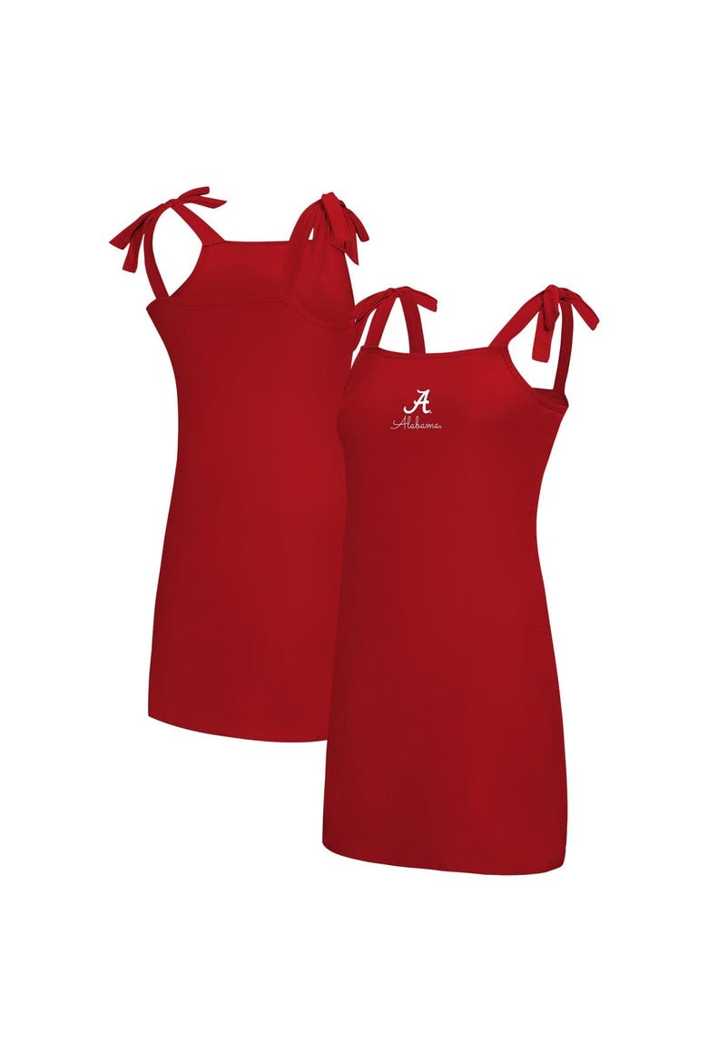 Women's Concepts Sport  Crimson Alabama Crimson Tide Tie-Shoulder Nightdress, Main, color, Crimson