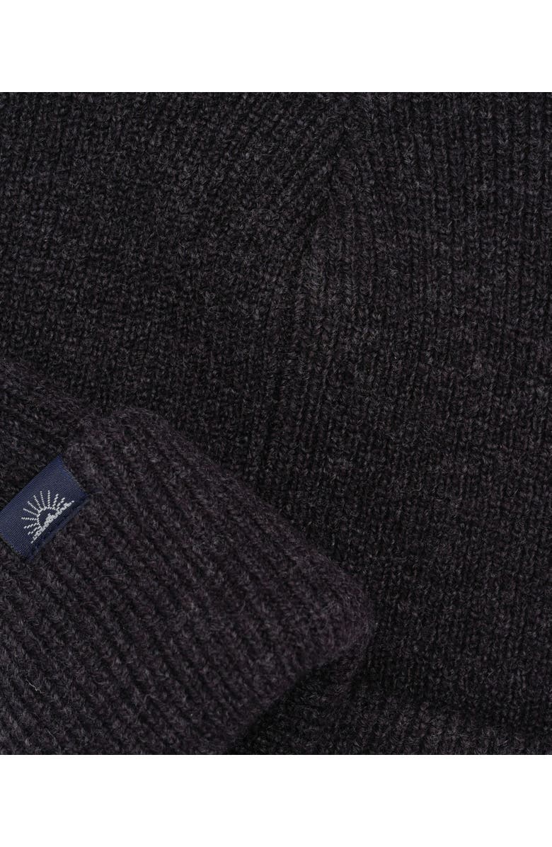 Faherty Jackson Half Crdigan Beanie, Alternate, color, Dark Ash Feeder