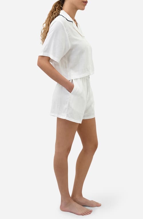 Sunday Citizen Piped Cotton Blend Pajamas In White