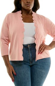 Nina Leonard Scalloped Bolero