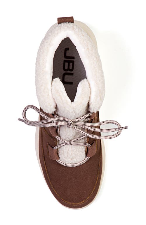 Jbu Freeze Faux Shearling Trim Boot In Brown