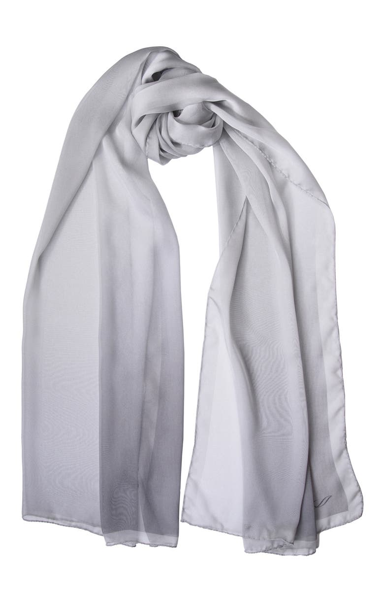 Elizabetta Sophia - Silk Scarf/Shawl for Women, Main, color, Silver Pearl