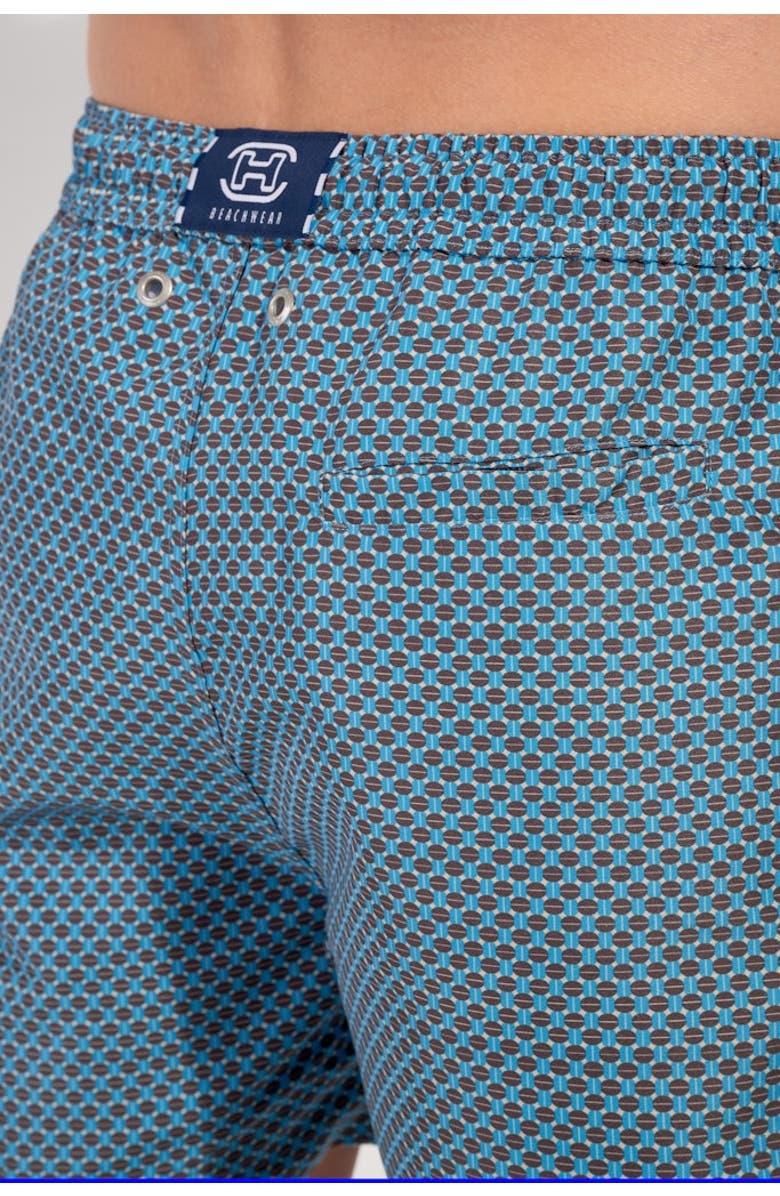 HOM Cappuccino Beach Boxer, Alternate, color, Blue Print