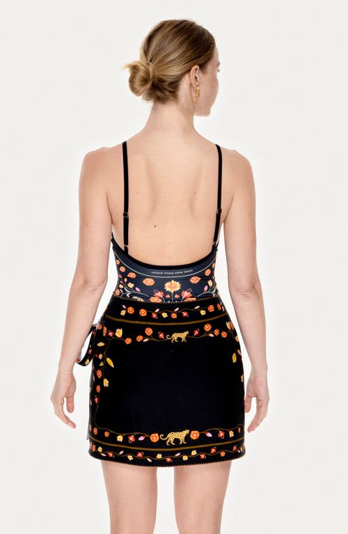 Jessie Zhao New York Swim Cover Up Skirt-night Imagination In Black