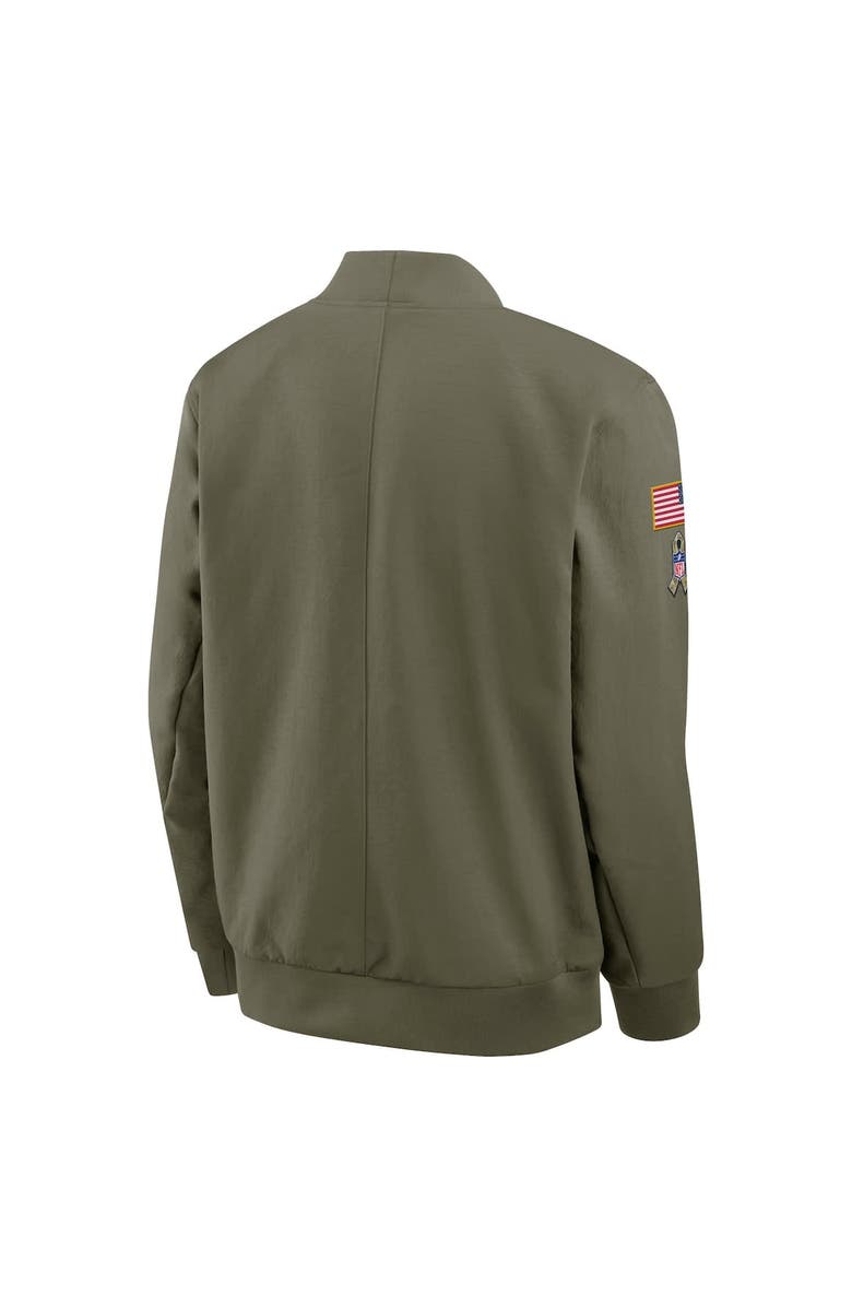 Nike Men's Nike Olive Pittsburgh Steelers 2025 Salute to Service Sideline Full-Zip Bomber Jacket, Alternate, color, Olive