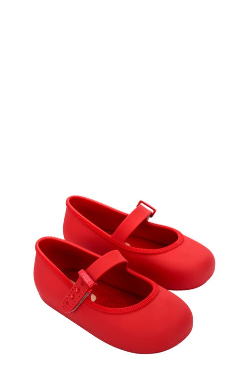 Mini Melissa Kids' Soft Ballerina Mary Jane Flat In Red