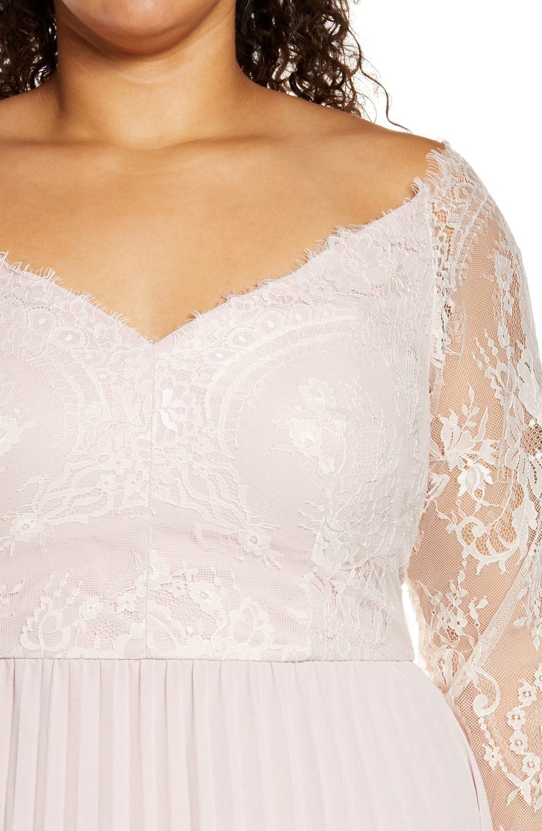 Chi Chi London Long Sleeve Lace Dress, Alternate, color, 