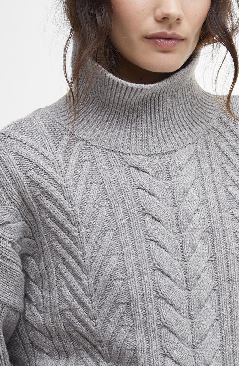 Barbour Beatrix Cable Knit Cotton & Wool Blend Sweater, Alternate, color,