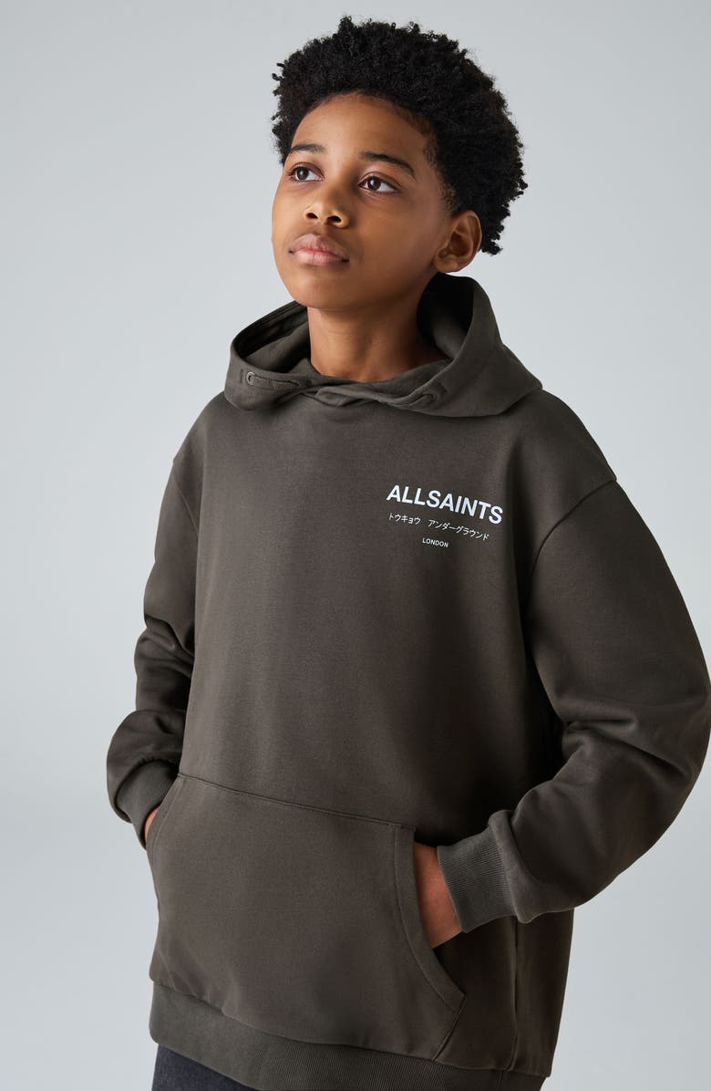 smALLSAINTS by ALLSAINTS Kids' Underground Hoodie, Alternate, color, Brown