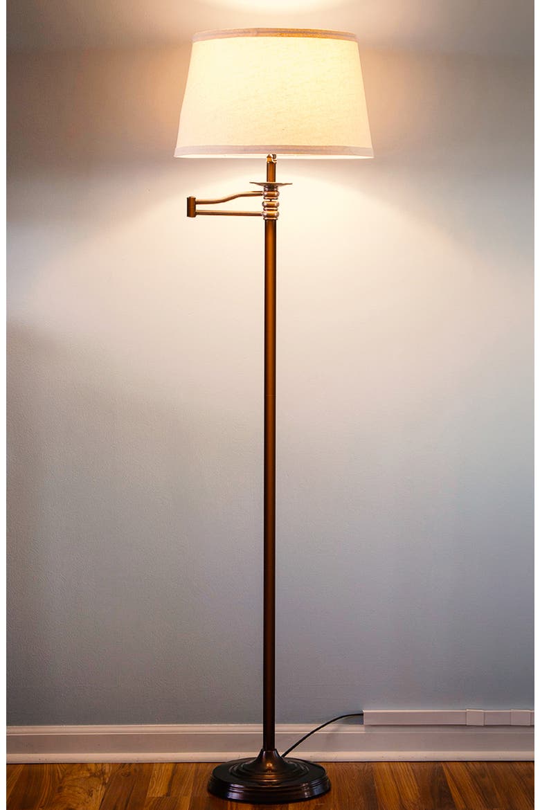 Caden Swing LED Floor Lamp, Alternate, color, BRONZE