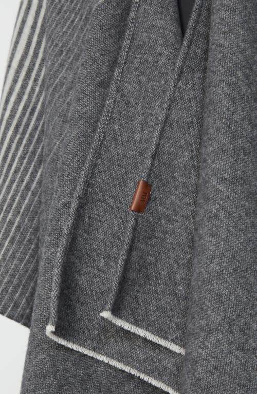 Mm By Max Mara Brenta Wool Blend Ruana In Gray