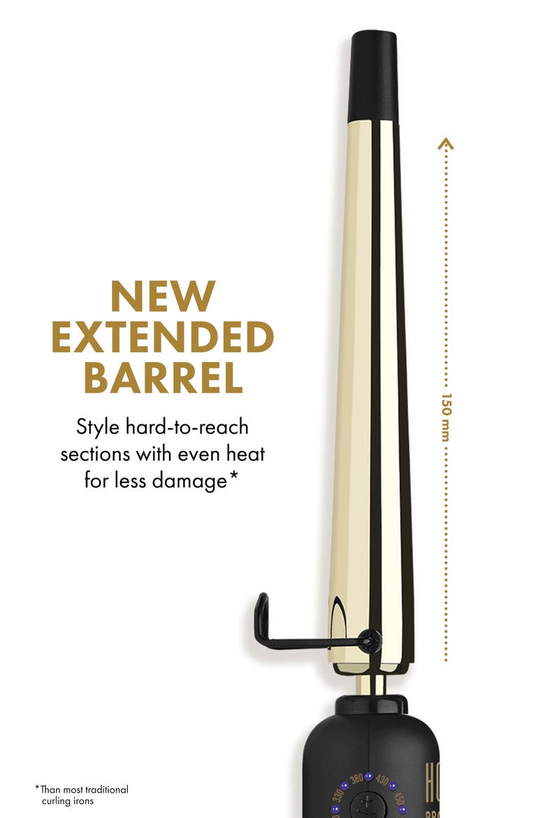 24K Gold Extended Barrel Oval Tapered Curling Wand, Alternate, color, 24K GOLD